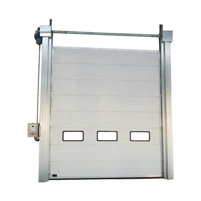 Panoramica delle porte scorrevoli industriali e delle porte di promozione industriale